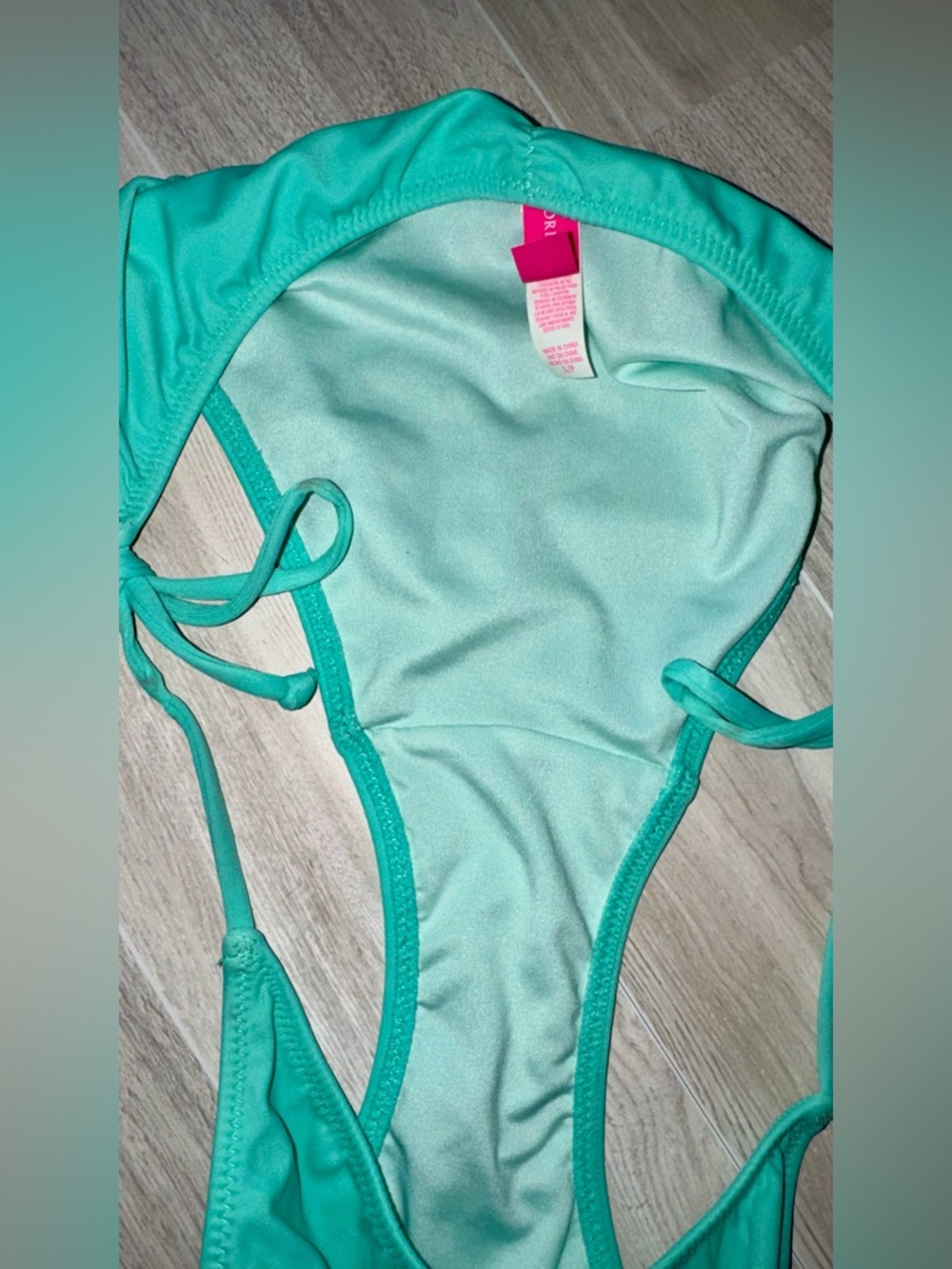 Victoria's Secret Mint Green Bandeau Lace-Up Bikini + FREE addition top! - Picture 6 of 16